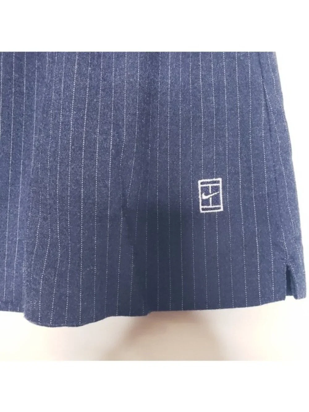 Nike Navy Blue Pinstripe Athletic Skirt Girls Size Medium 8-10